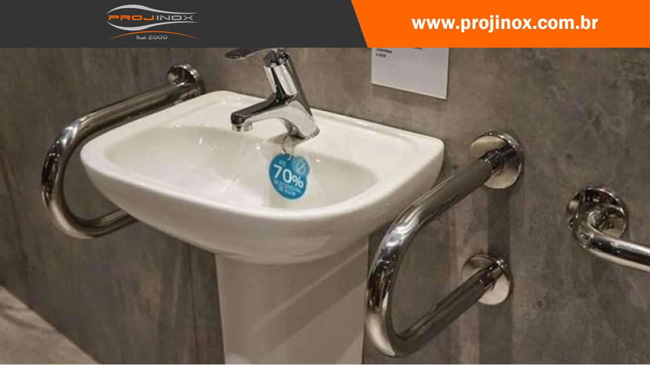 Barra para Acessibilidade em Aço Inox Imagem