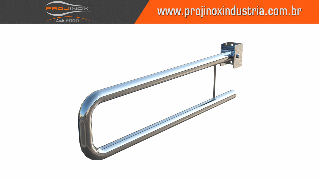 Barra de Apoio Inox para Lavatório de Canto Imagem