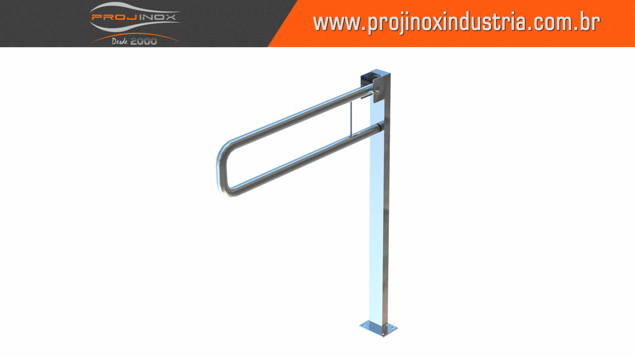 Barra de Apoio Inox para Lavatório de Canto Imagem