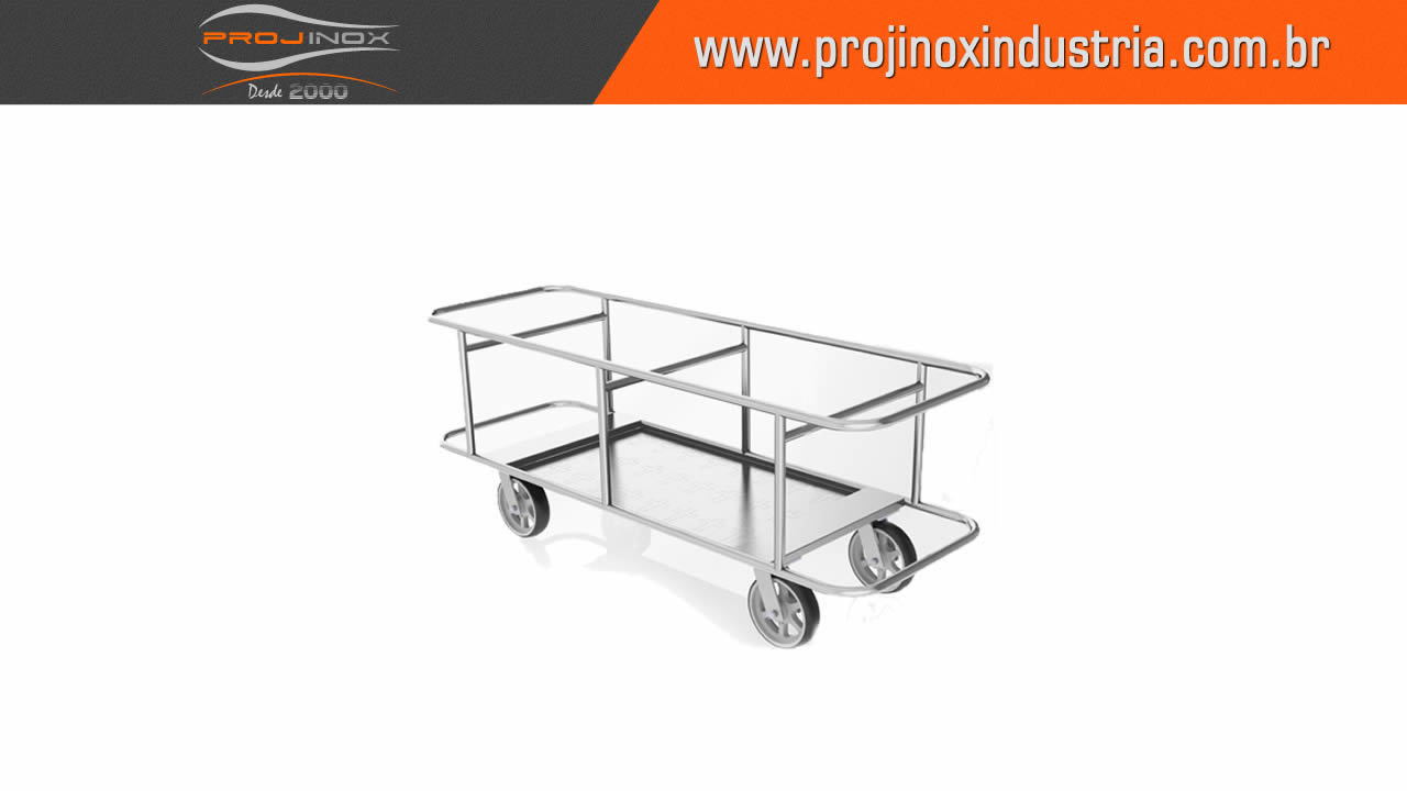 Carrinho Plataforma Inox Imagem
