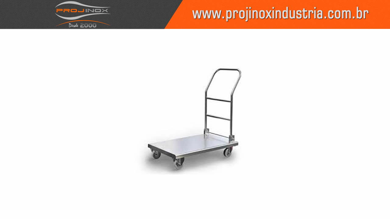 Carrinho Plataforma Inox Imagem