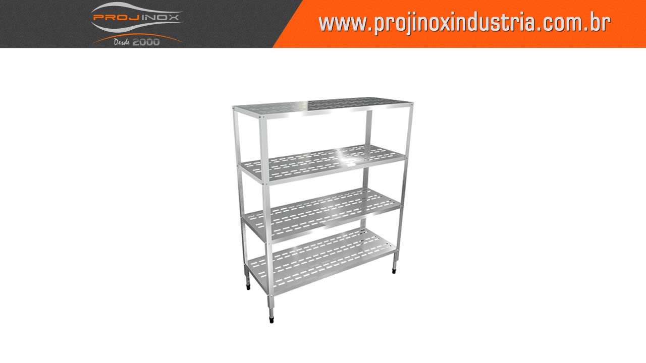 Estante Inox Perfurada Imagem