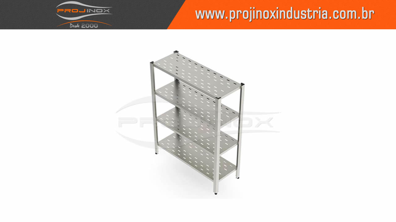 Estante Inox Perfurada Imagem
