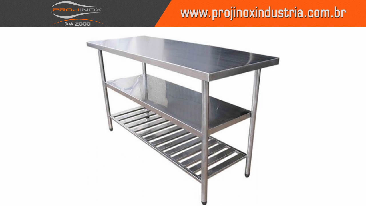 Mesa de Aço Inox para Cozinha Imagem