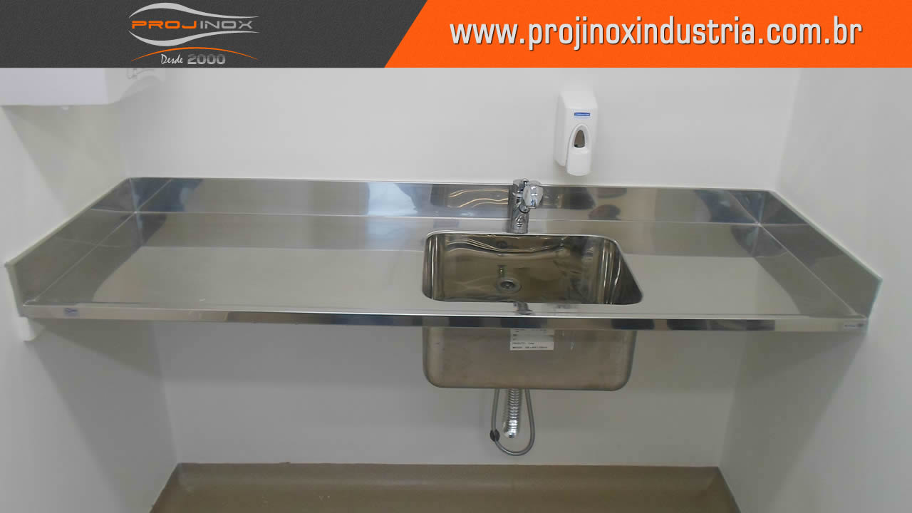 Pia Com Cuba Inox Imagem