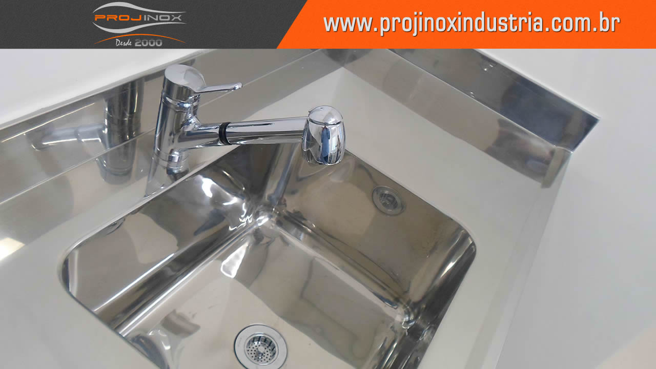 Pia Com Cuba Inox Imagem