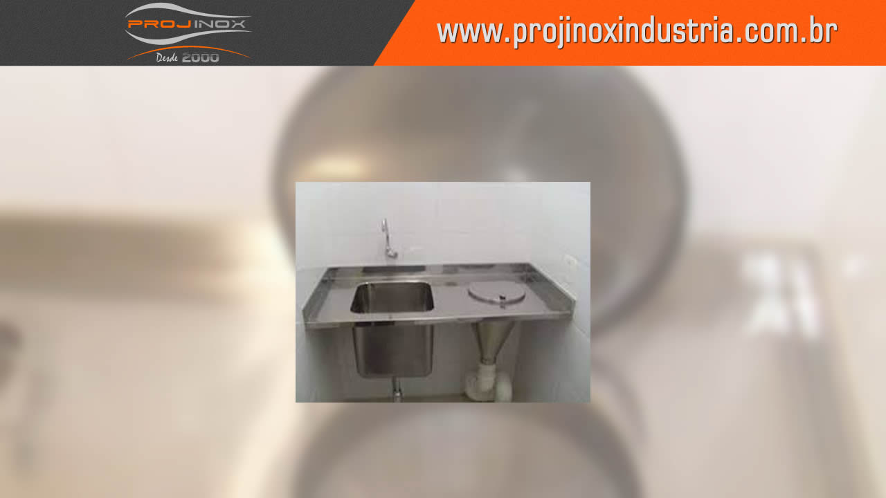 Pia Com Cuba Inox Imagem