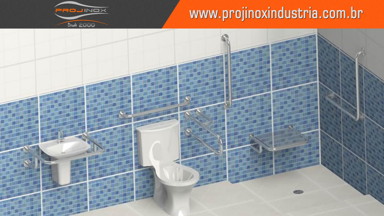 Barra de Apoio Em Aço Inox para Lavatório Imagem