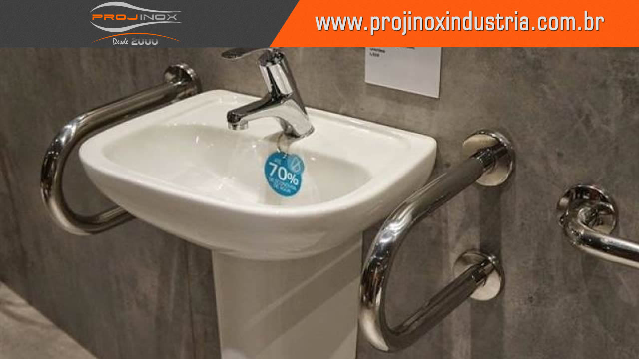 Barra de Apoio Inox 40 Cm Imagem