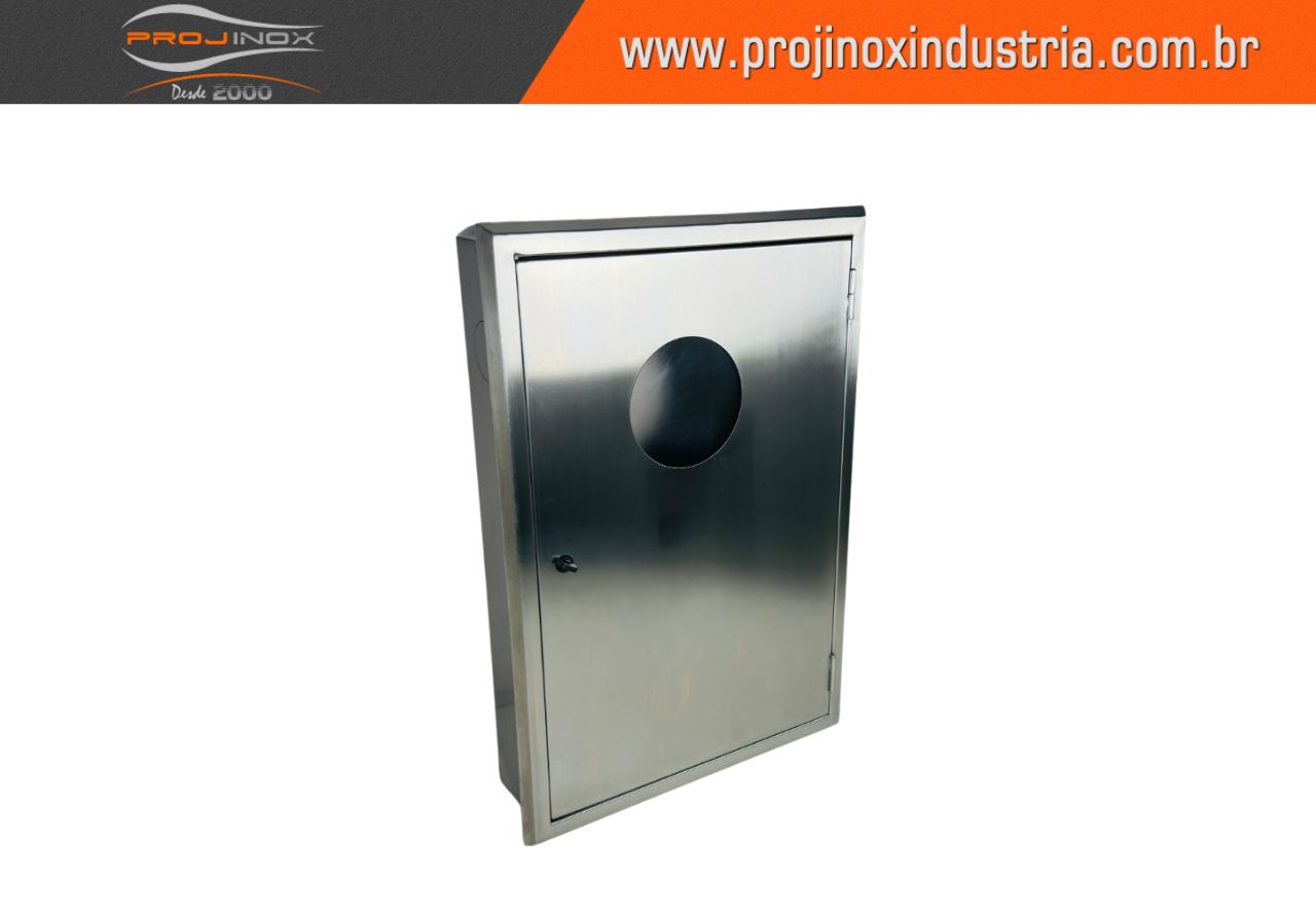 Caixa de Hidrante Duplo Inox e Vidro Imagem