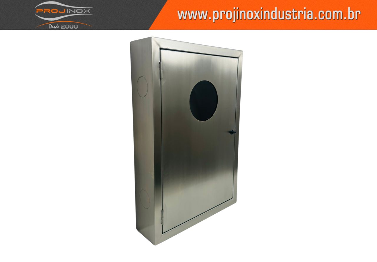 Caixa de Hidrante Duplo Inox e Vidro Imagem