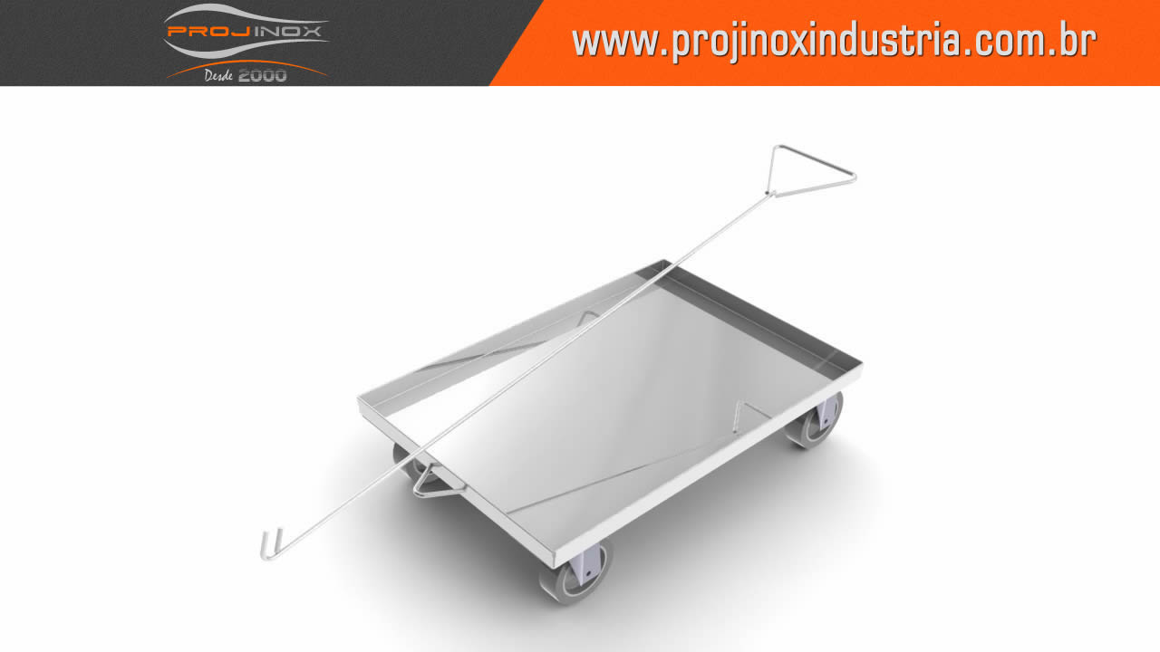 Carrinho Plataforma Inox