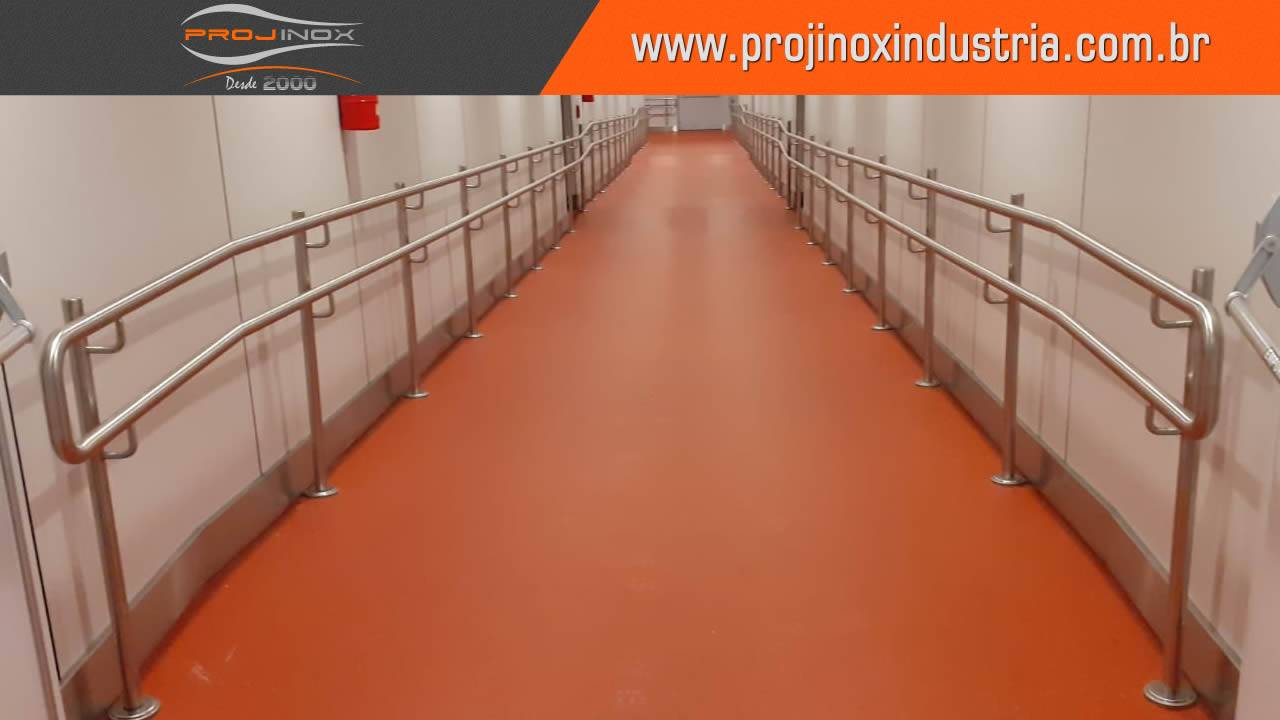 Corrimão Duplo em Aço Inox Imagem