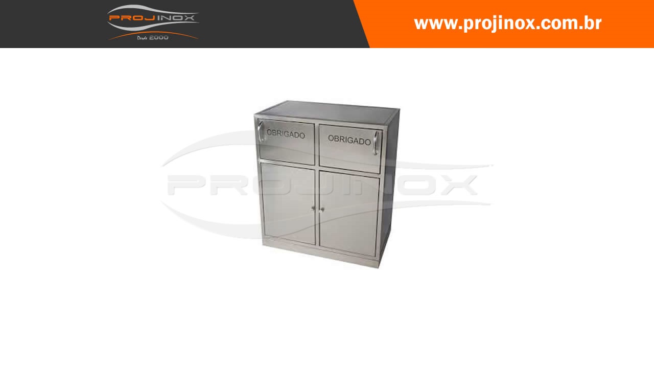 Lixeira em Aço Inox Imagem
