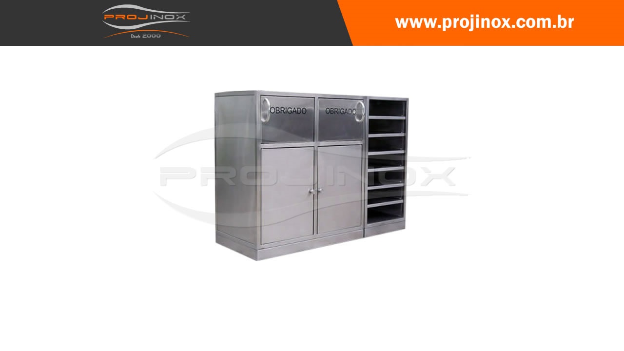 Lixeira em Aço Inox Imagem