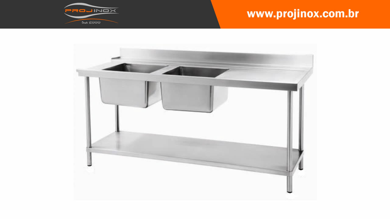 Mesa Com Cuba Inox Imagem