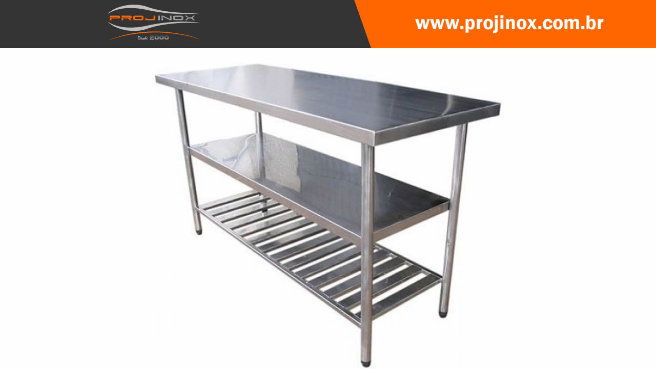 Mesa Inox Perfurada Imagem