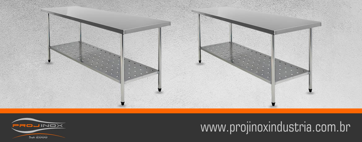 Mesa inox: modelos e características