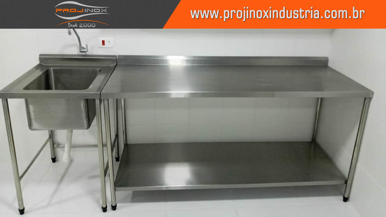 Mesa para Cozinha Industrial Inox - 3